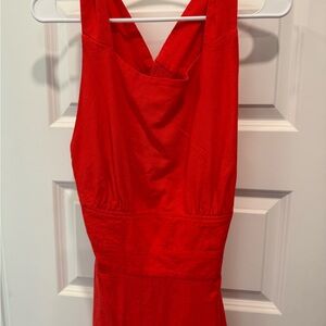Bright Red Linen Maxi